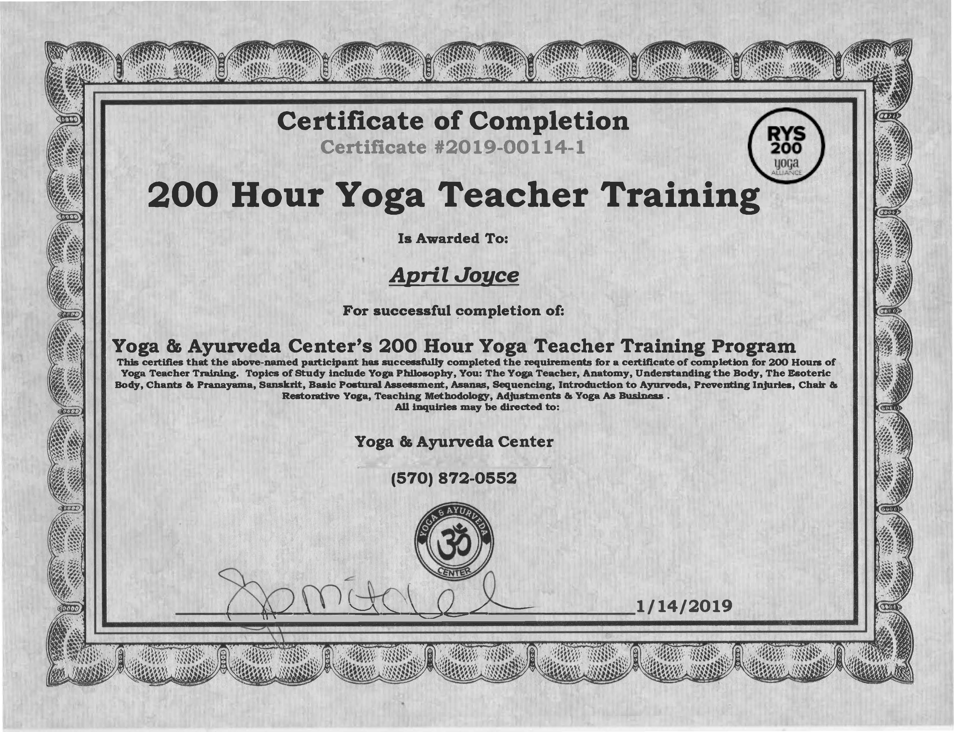 200 Hour Yoga Teacher Training & Certification RYT200